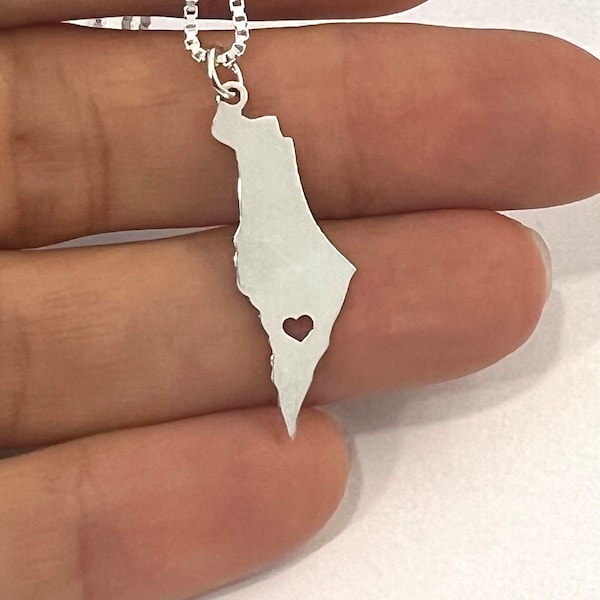 ISRAEL MAP for Man and Woman Necklace - donation 100% profit