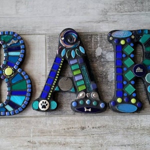 MOSAIC INITIAL LETTER-8 Inch, Made to Order, Personalized gift, Rainbow colors, bohemian decor, unique gift, wedding gift, Custom design image 8