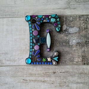 MOSAIC INITIAL LETTER-8 Inch, Made to Order, Personalized gift, Rainbow colors, bohemian decor, unique gift, wedding gift, Custom design image 4