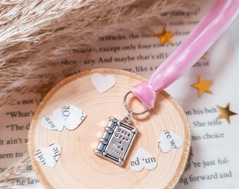 Once Upon A Time Book Charm Bookmark | Charm and Ribbon Bookmark | Small Bookmark | Velvet Ribbon | Book Charm