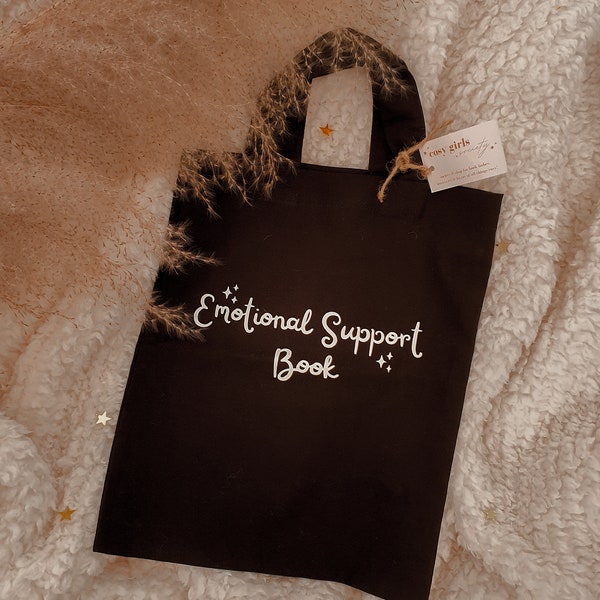 Emotional Support Book Book Tote | Mini Book Bag | Current Read Book Storage | Book Sleeve | Bookish Tote