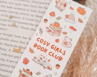 Cosy Girls Book Club Bookmark | Bookish Gift | Bookmark | Book Lover | Book Accessory | Autumn Bookmark
