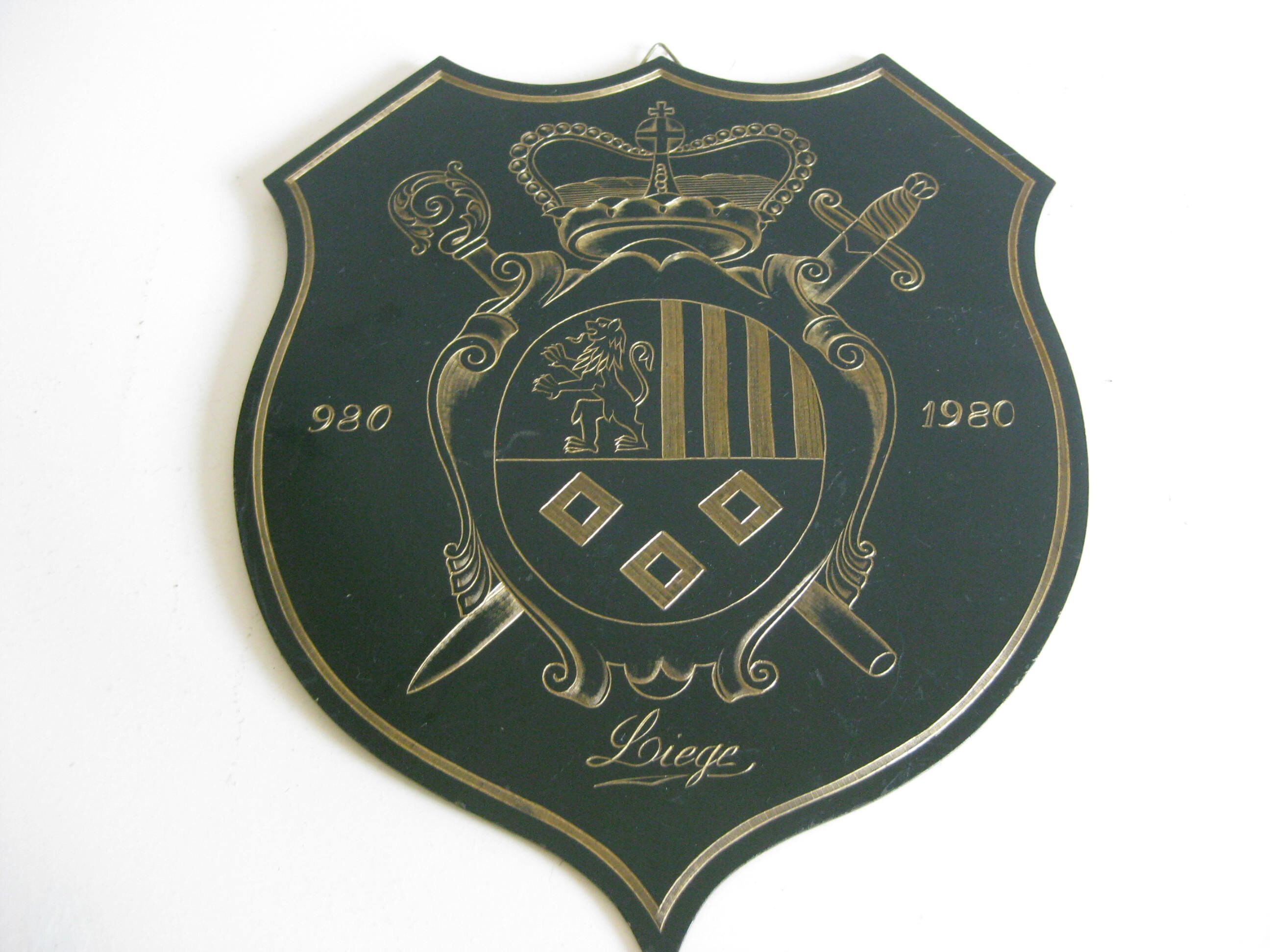 Blason Belge en Cuivre de La Ville Liège.