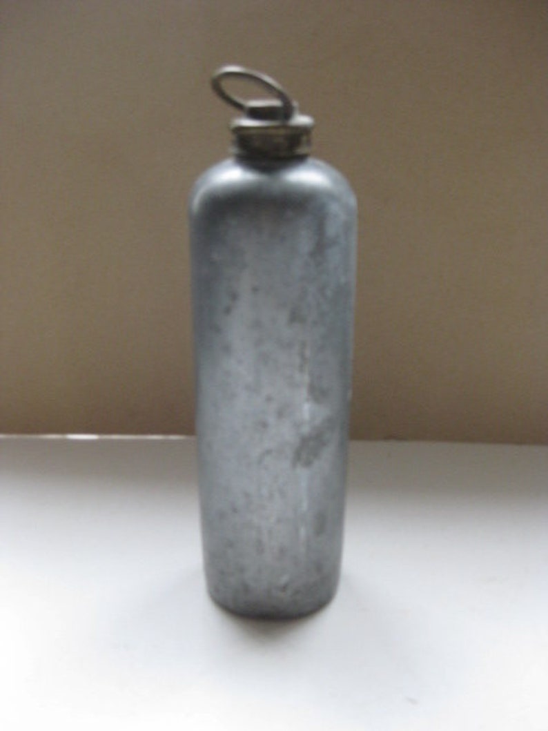 French vintage tin hotwater bottle. Etsy