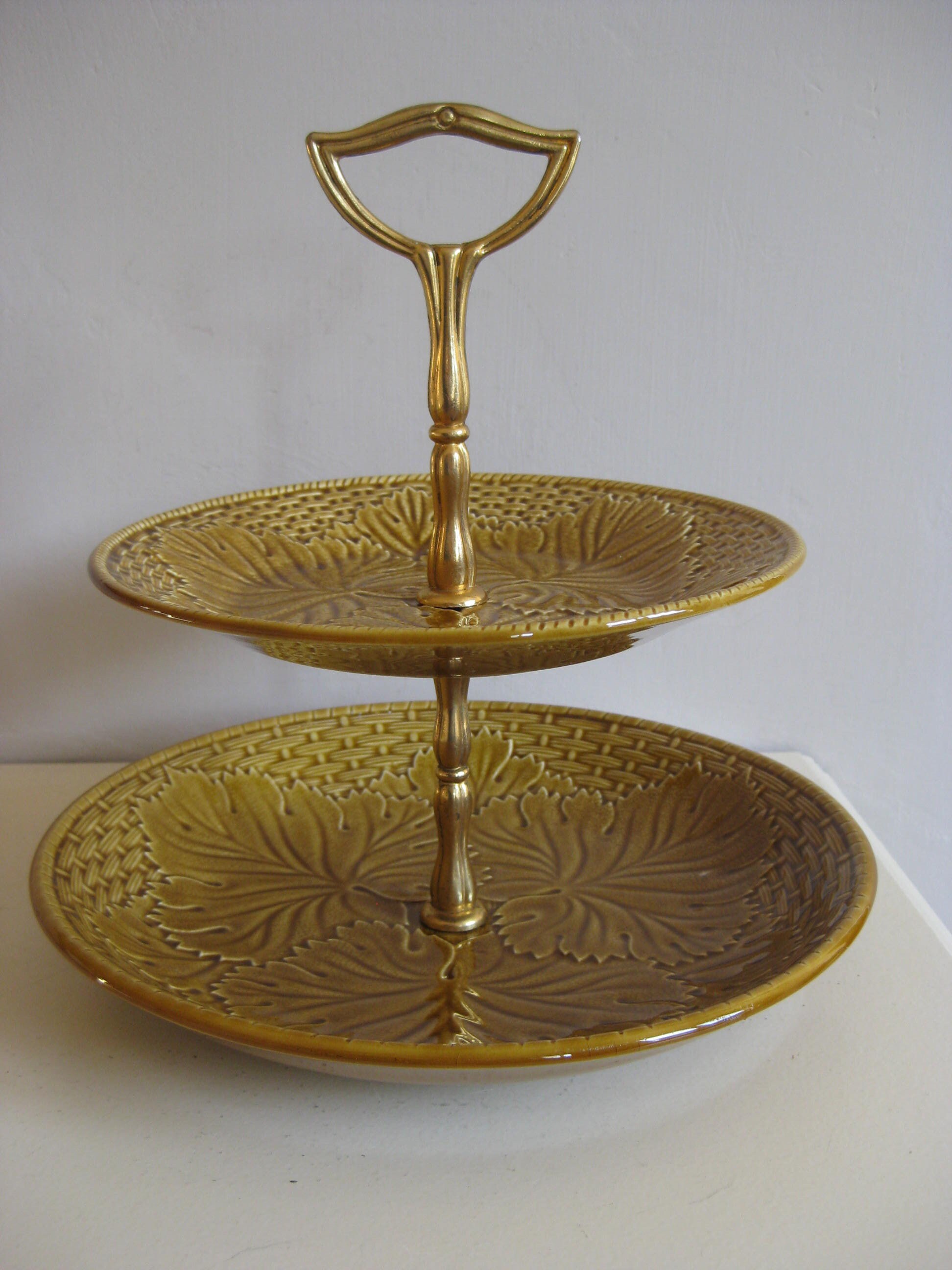 Gien Belle Céramique Brune Etagère.