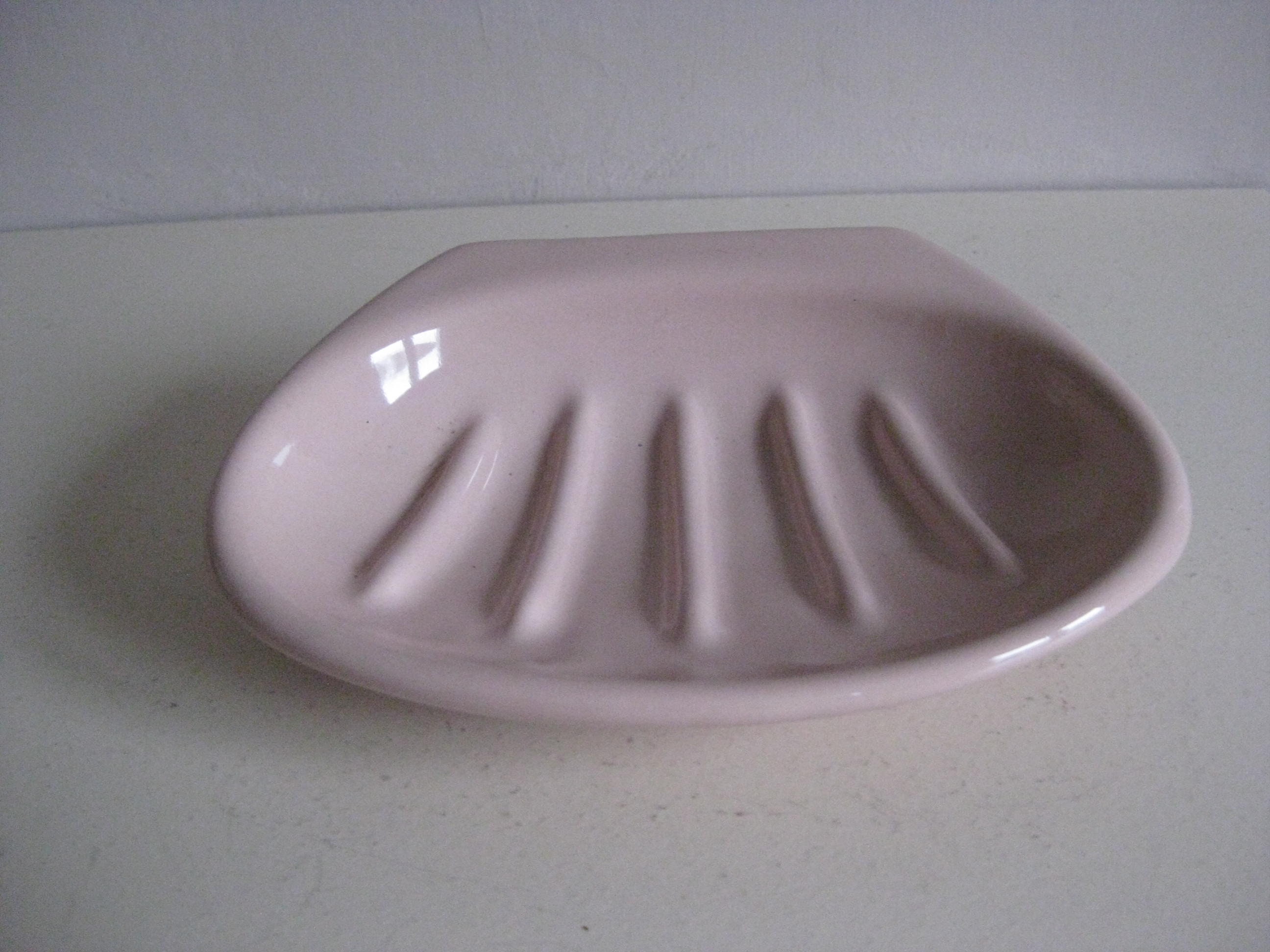 Français Bol à Savon Rose Poterie Douce.