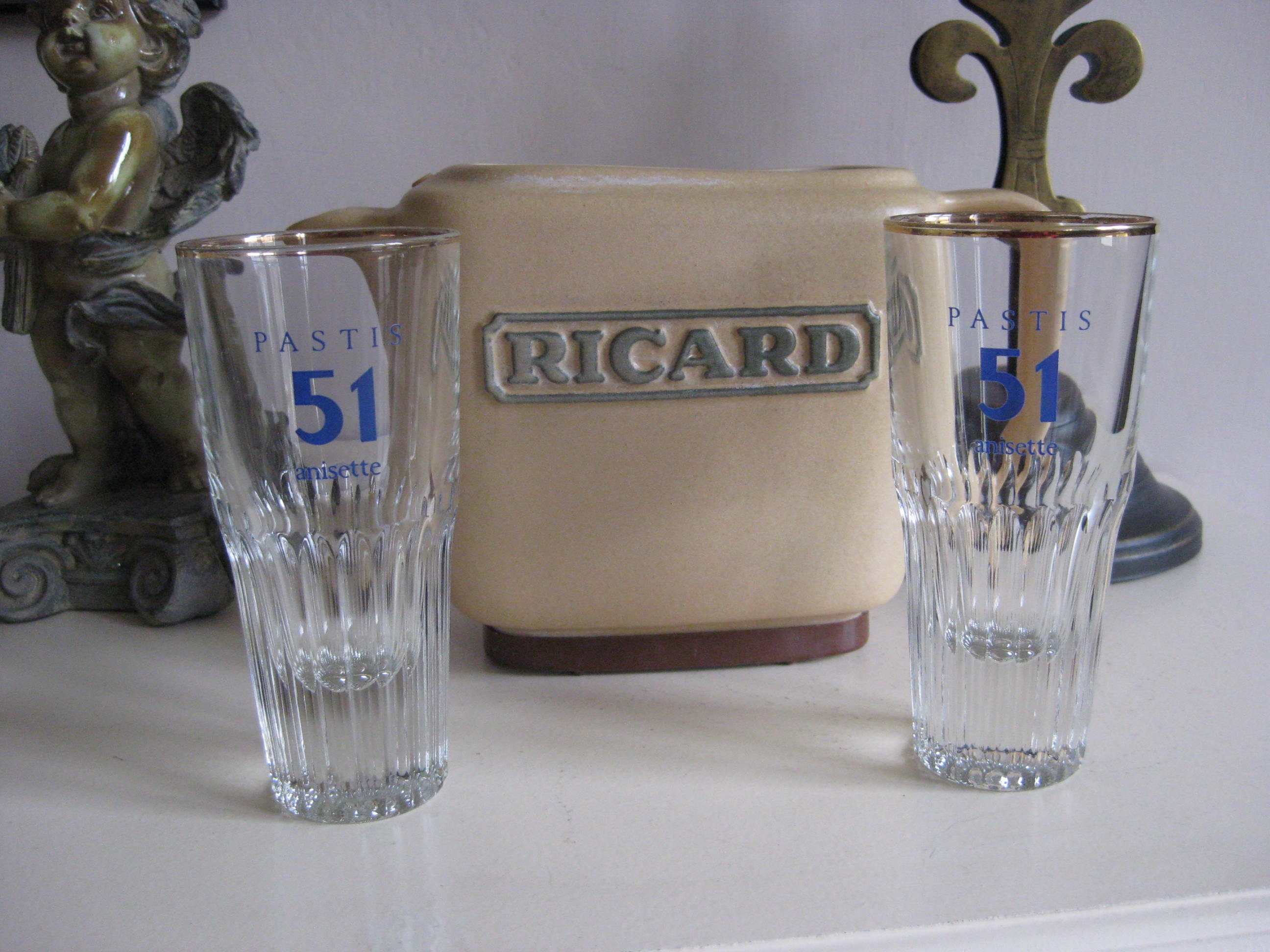 Ricard Français Potière Ricard et 2 Verres Pastis 51.