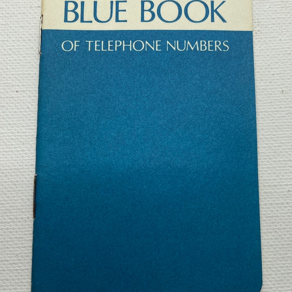 Southwestern Bell Blue Book of Telephone Numbers Blank