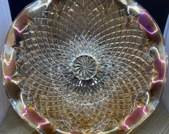 フェントン マリーゴールド カーニバル ガラス バタフライ ボンボン