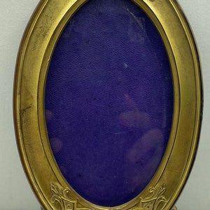 Brass and Velvet-lined Ornate Picture Frame