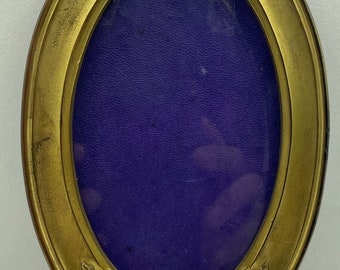 Brass and Velvet-lined Ornate Picture Frame