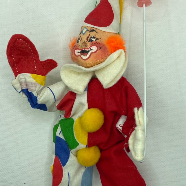 Annalee Clown Doll, Mobilitee Dolls Inc. New Hampshire 1969