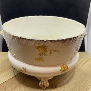 Warwick China Floral and Gilded, Footed Slop Pot