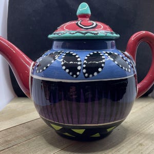 Handpainted Teapot Signed by Artist