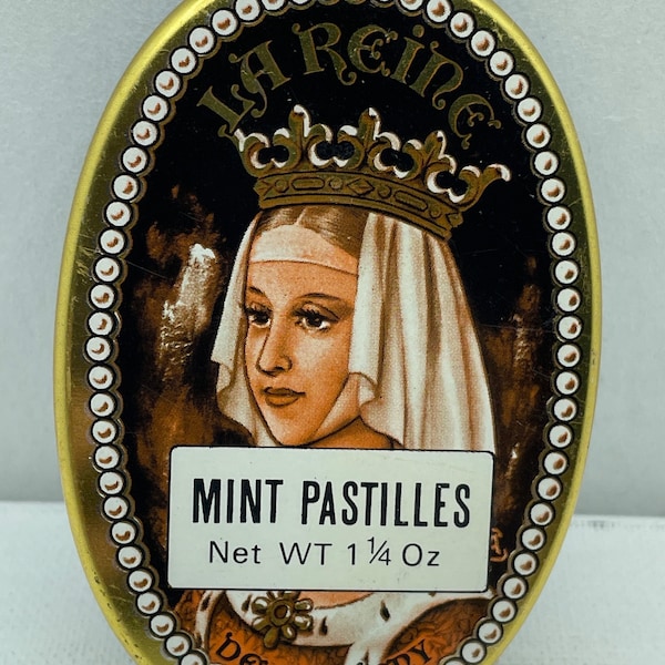 La Reine Mint Pastilles Candy Tin-France