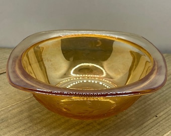 Orange Carnival Glass Candy Dish