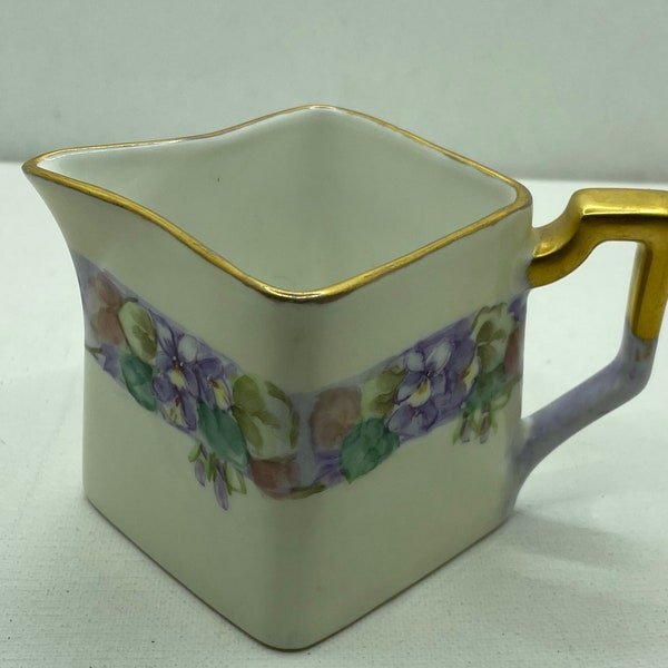 Handpainted Weimar Floral Creamer-Germany