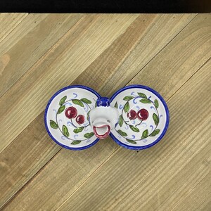Handpainted Bird Relish Dish-Italy