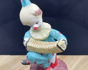 Accordion Clown Figurine