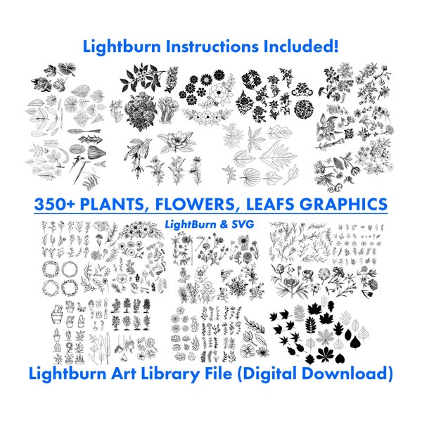 Lightburn Art Library Downloads Etsy