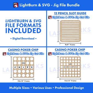 poker chip, coin, pencil, jig, template