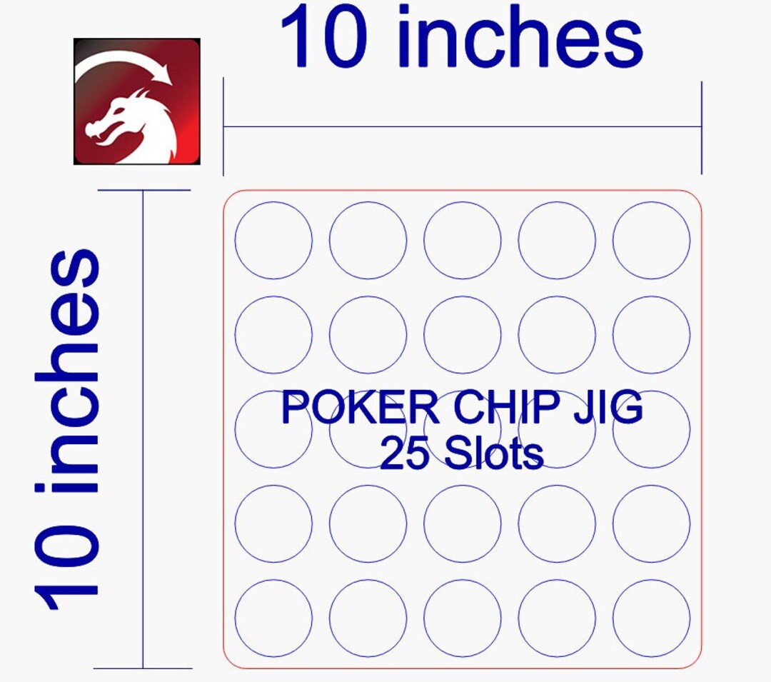 Poker Chip Engraving Jig 41mm Diameter Lightburn Digital Etsy