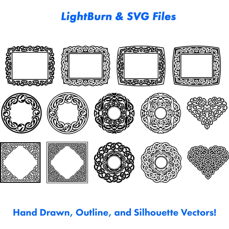100+ Celtic Knot Designs | Lightburn Art Library & SVG Files (digital ...