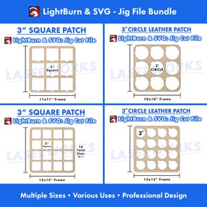leather patch, circle, round, square, 3 inch, jig template