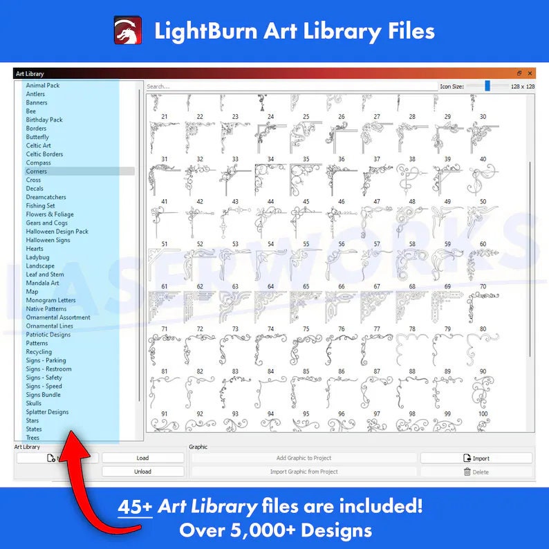 Lightburn Design Library Lightburn Art Library File Bundle: 5000+ Vector Designs (digital ...