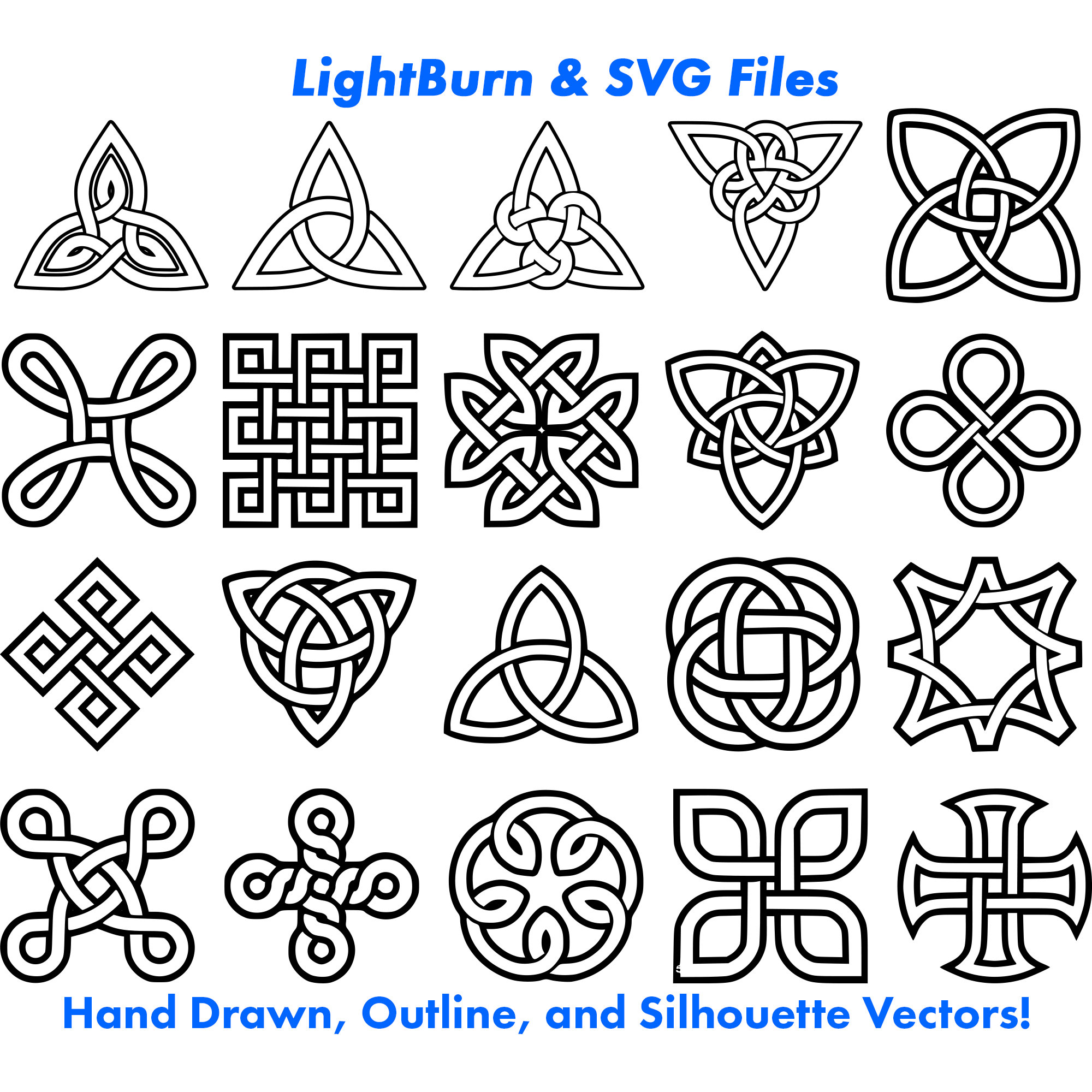 100+ Celtic Knot Designs | Lightburn Art Library & SVG Files (digital ...