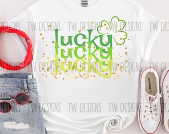 Lucky Lucky Lucky Glitter SVG