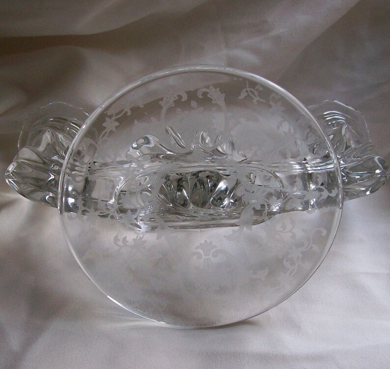 Fostoria Glass Baroque Flame Pattern Navarre Etch Crystal Etsy