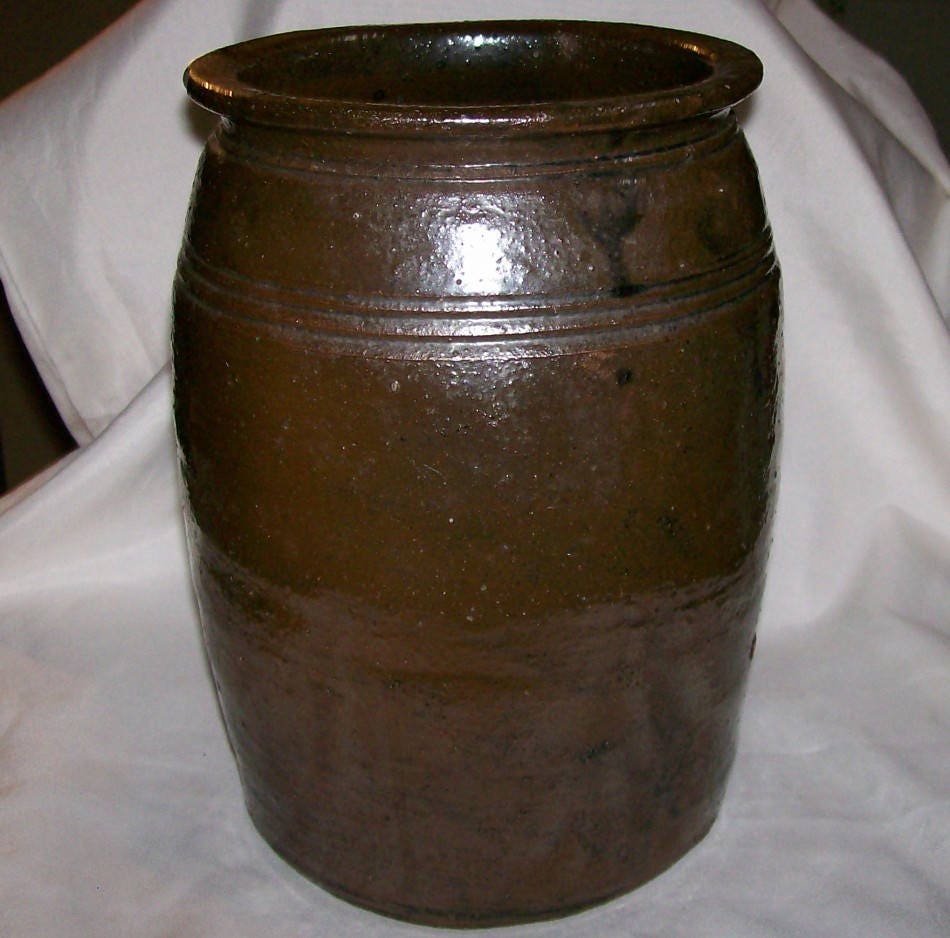 Antique North Carolina Pottery Alkaline Glaze Preserve Jar Etsy