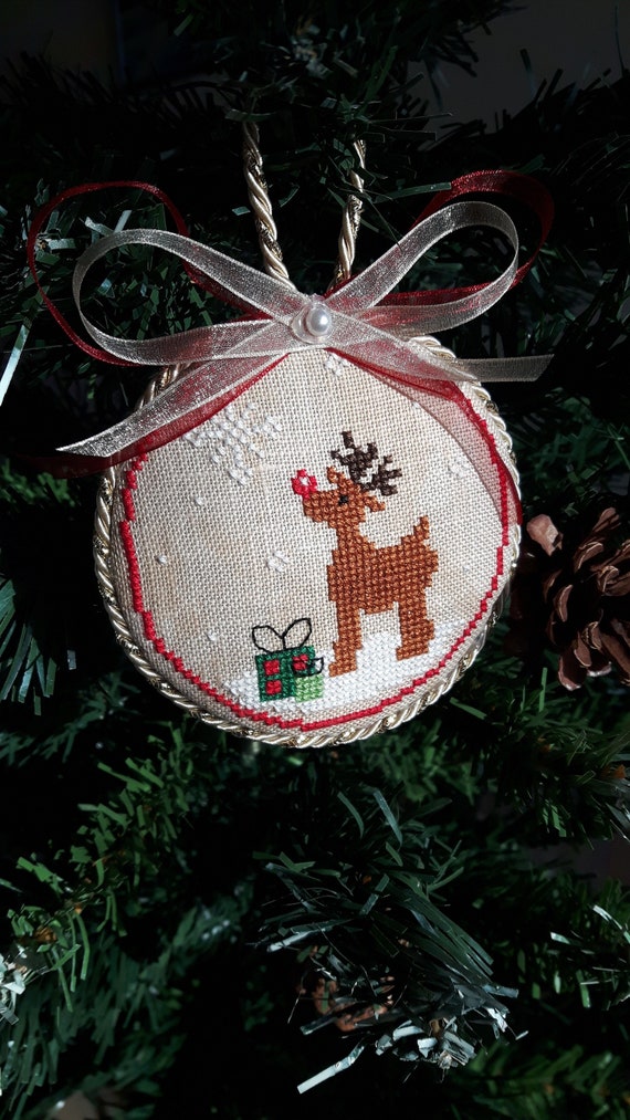 Lavoretti Di Natale Punto Croce.Schema Punto Croce Natale Pattern Christmas Ornaments Etsy