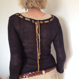 Damenpullover aus Seide, Baumwolle und Wolle