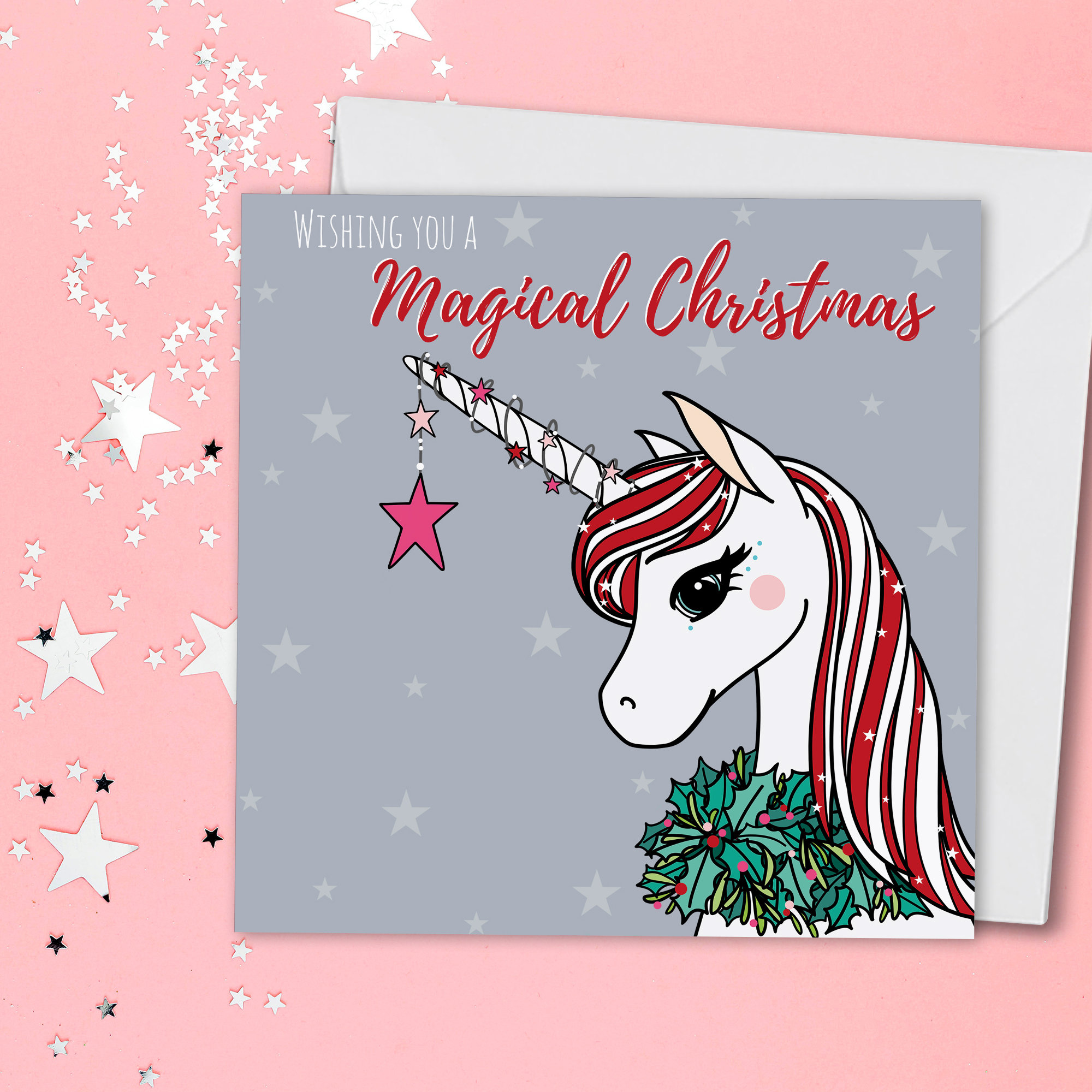 Unicorn christmas cards Clearance