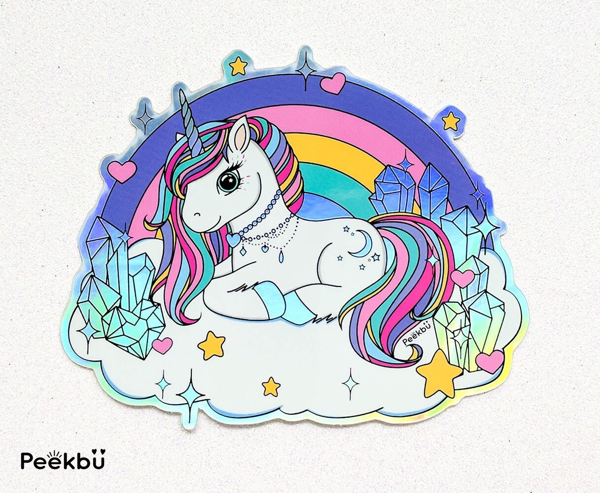 Holographic Unicorn Sticker Rainbow Unicorn Decal Vinyl Etsy