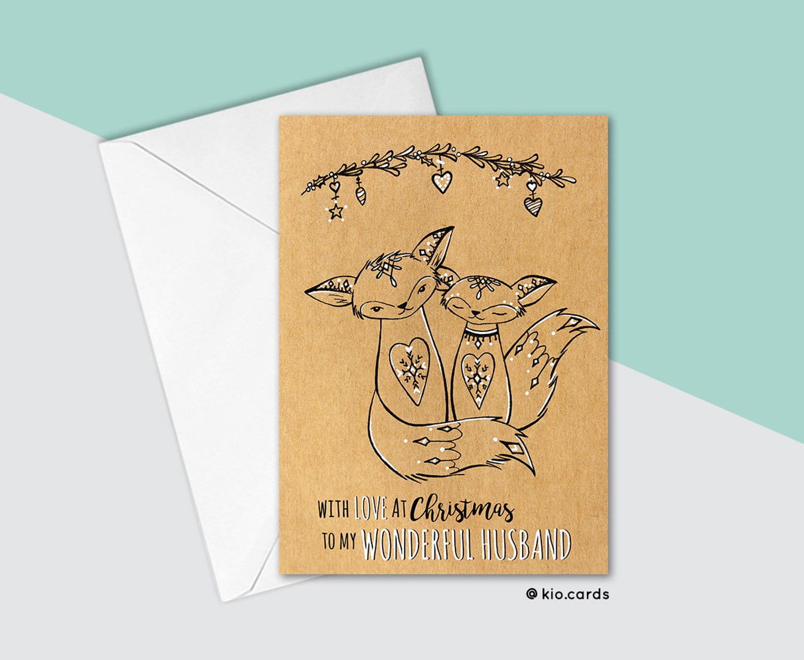 Wonderful Husband Christmas Card, Romantic Christmas Card, Husband Xmas ...