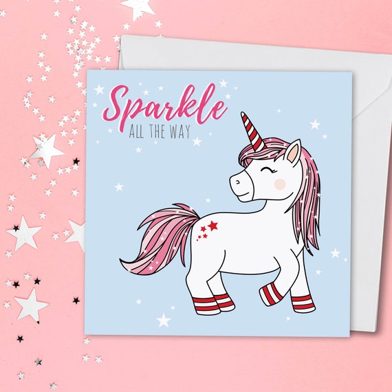 Unicorn christmas cards Clearance