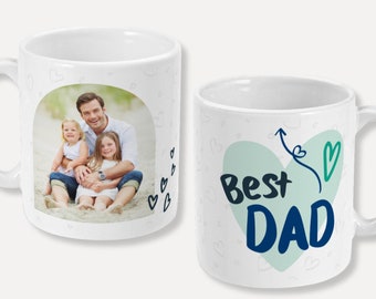 Best Dad Mug Personalised Photo, Father's Day Gift, Birthday Present