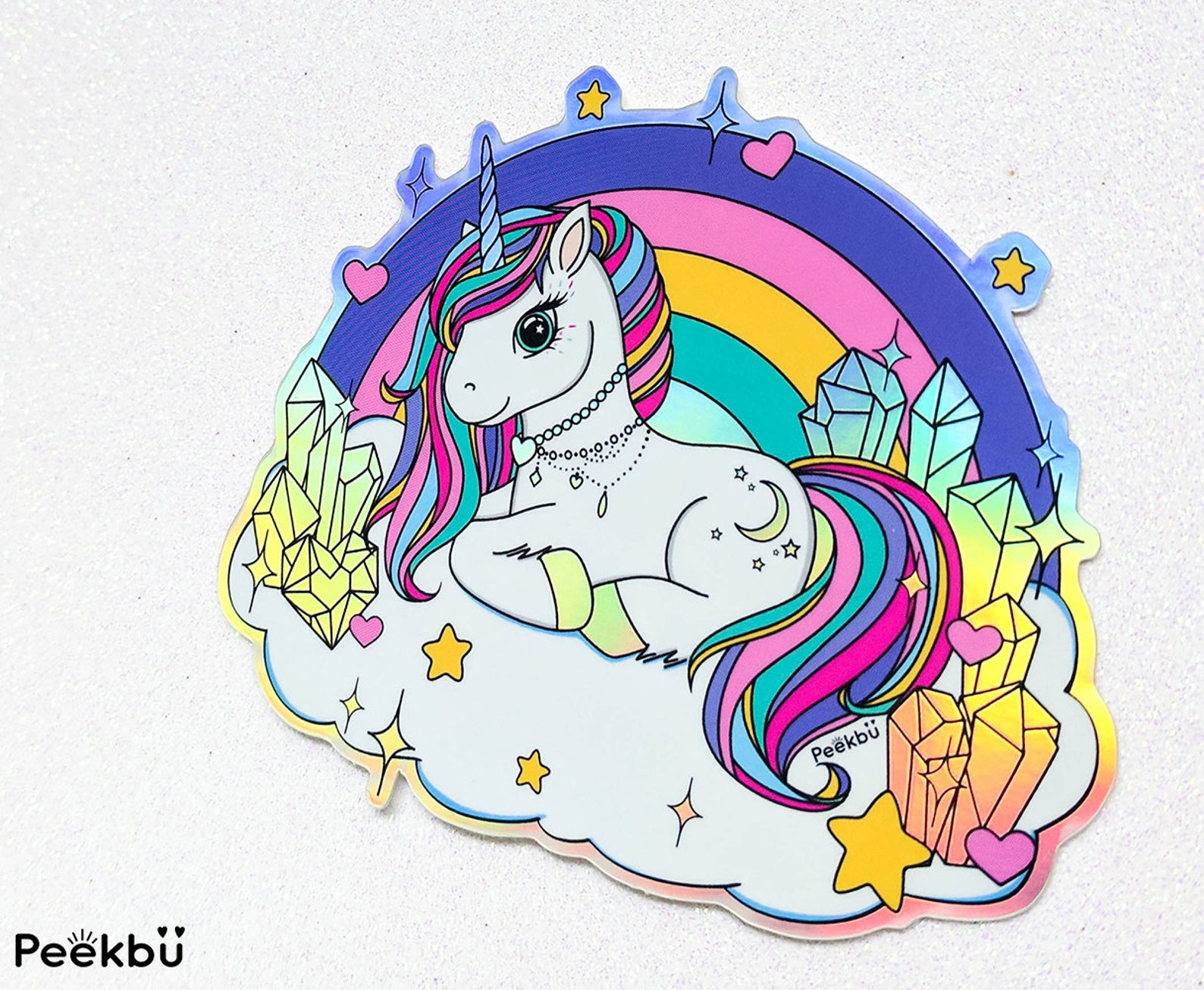 Holographic Unicorn Sticker Rainbow Unicorn Decal Vinyl Etsy