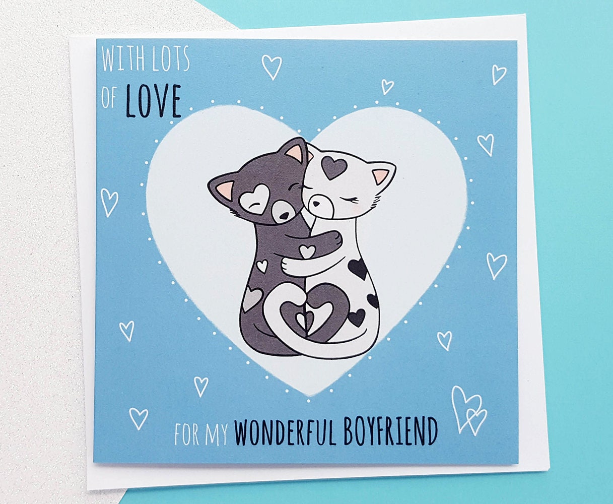 Romantic Boyfriend Card Boyfriend Birthday Card Cute | Etsy
