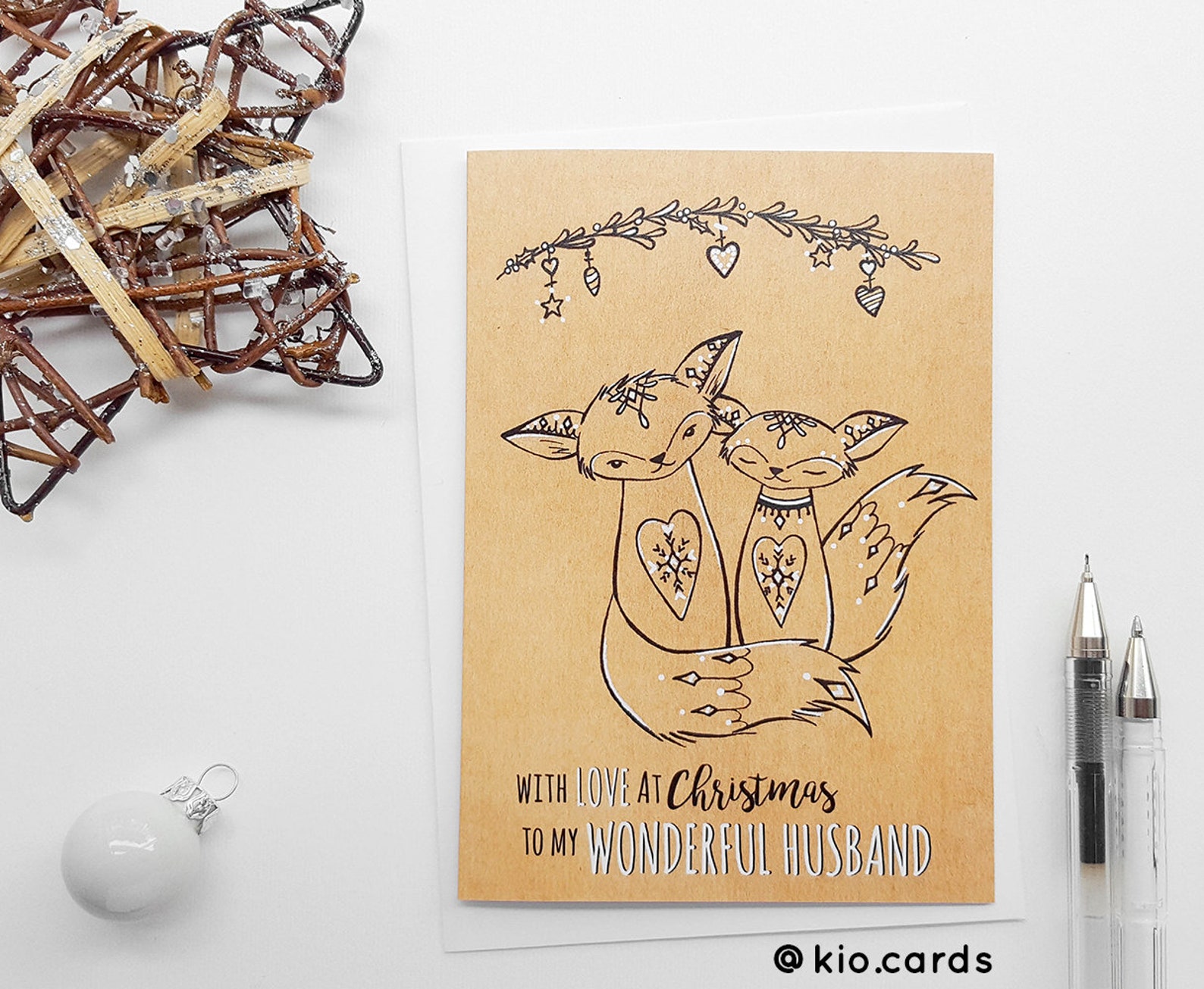 Wonderful Husband Christmas Card, Romantic Christmas Card, Husband Xmas ...