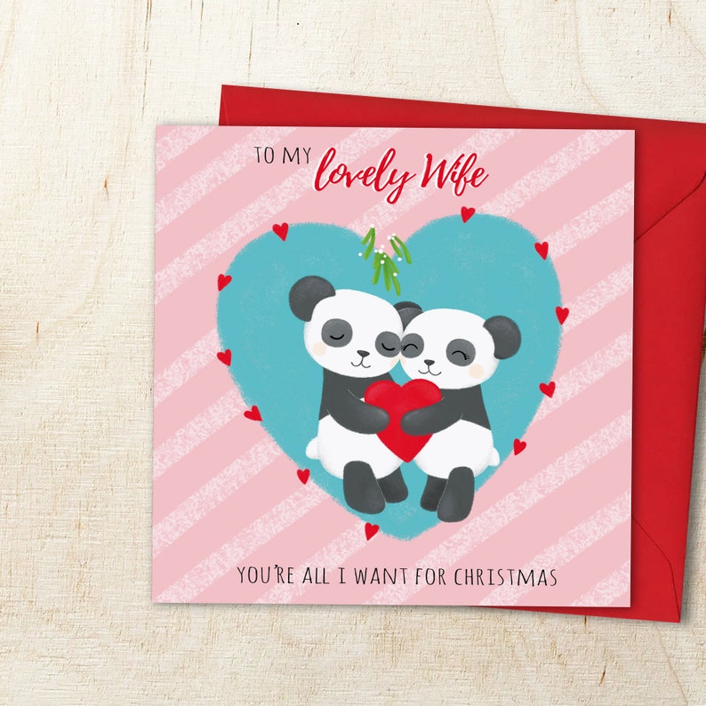 Christmas Wife Card Romantic Christmas All I Want for Etsy