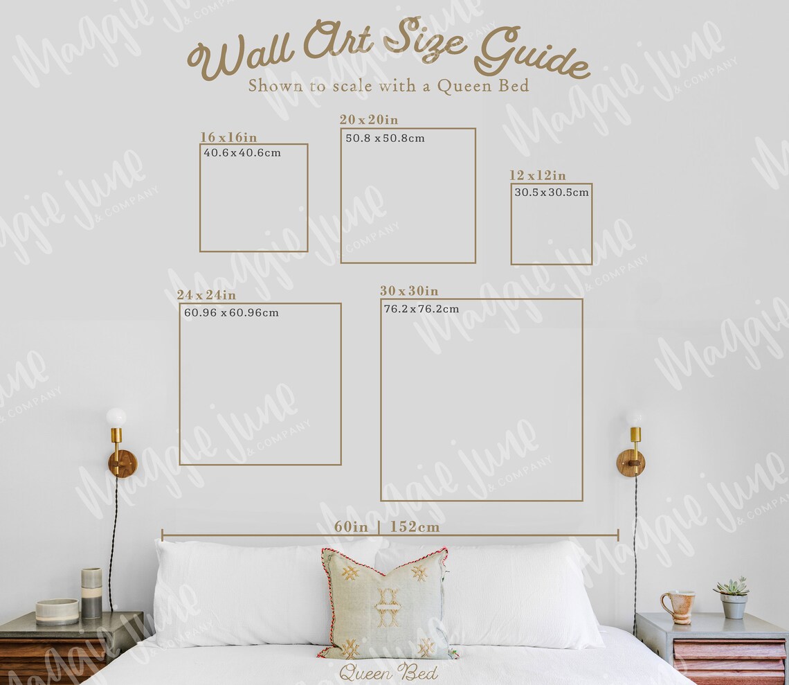 Square Sizeswall Art Size Guide, Downloadable Printable Image Size