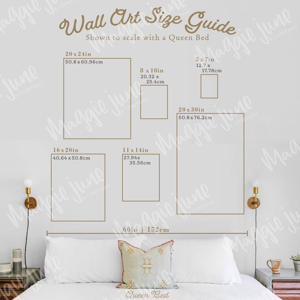 Most Popular Sizes Wall art size guide, Printable & Downloadable image size guide for print sellers- Clear N Easy to make sense of them all!