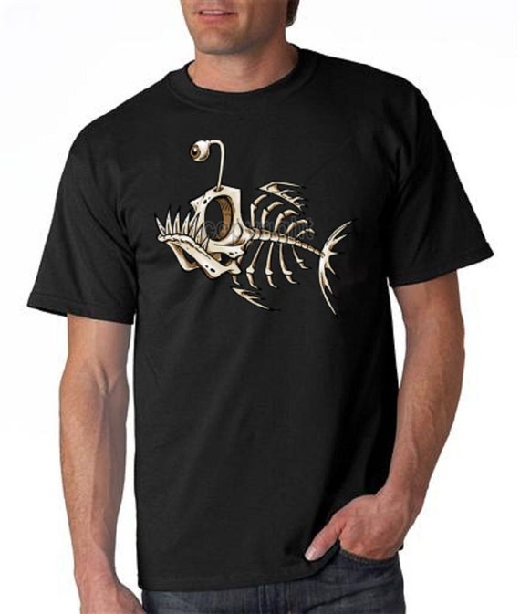 Funny Skeleton Angler Fish T-Shirt All Sizes & Colors | Etsy
