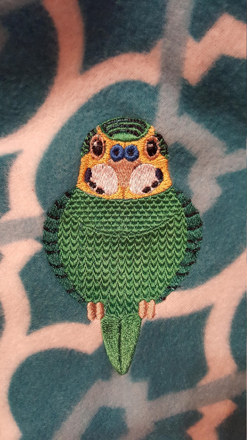 Digitized Budgie Parakeet Machine Embroidery Design imagem 1