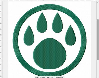 World of Warcraft Monk Paw Symbol Machine Embroidery Design