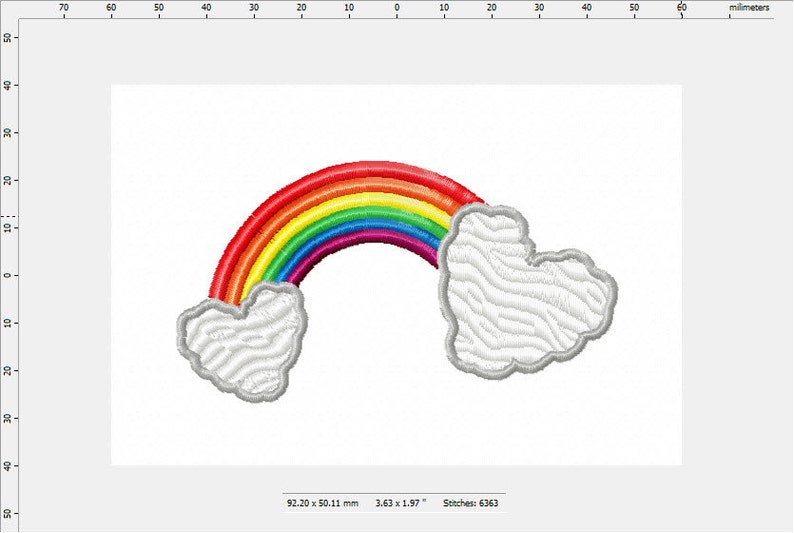 Love Rainbow Machine Embroidery Design - Etsy